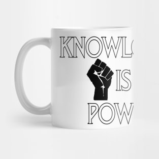 Knowledge is power - black & white Mug